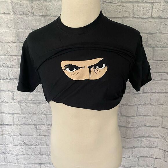 Fruit of the loom men M 100% cotton crewneck short sleeve ninja tshirt brand new - Picture 2 of 8